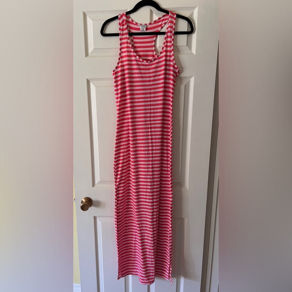 Kismet Red and White Striped Maxi Dress